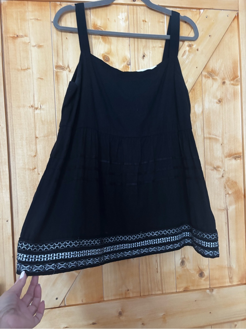 Anthropologie Amit Aggarwal Olivia Embroidered Button Back Tank Top Large - Picture 6 of 10